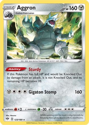 Aggron 123/189 - SWSH03 Darkness Ablaze Holofoil