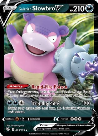 Galarian Slowbro V 099/189 - SWSH03 Darkness Ablaze Holofoil