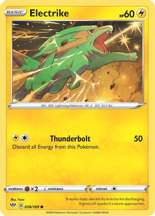 Electrike 058/189 - SWSH03 Darkness Ablaze Reverse Holofoil