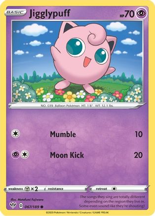 Jigglypuff 067/189 - SWSH03 Darkness Ablaze