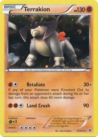 Terrakion (Cosmos Holo) 073/101 - Blister Exclusives Holofoil