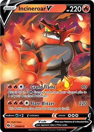 Incineroar V 008/73 - Champions Path Holofoil
