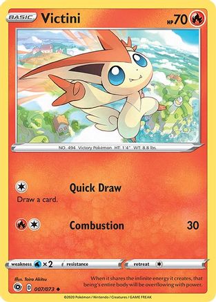 Victini 007/73 - Champions Path Reverse Holofoil