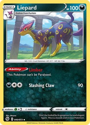 Liepard 040/73 - Champions Path Reverse Holofoil
