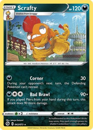 Scrafty 042/73 - Champions Path Holofoil