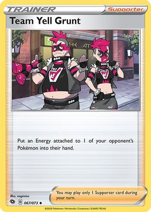 Team Yell Grunt 067/73 - Champions Path Reverse Holofoil