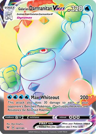 Galarian Darmanitan VMAX (Secret) 187/185 - SWSH04 Vivid Voltage Holofoil