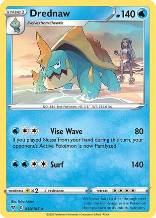 Drednaw 039/185 - SWSH04 Vivid Voltage Reverse Holofoil