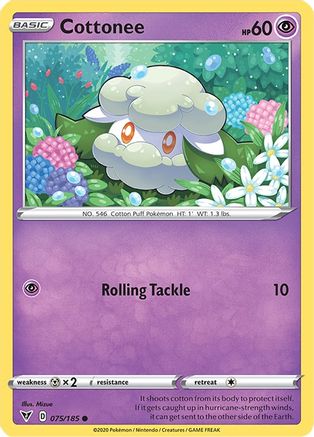 Cottonee 075/185 - SWSH04 Vivid Voltage Reverse Holofoil