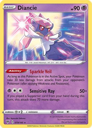 Diancie 079/185 - SWSH04 Vivid Voltage Reverse Holofoil