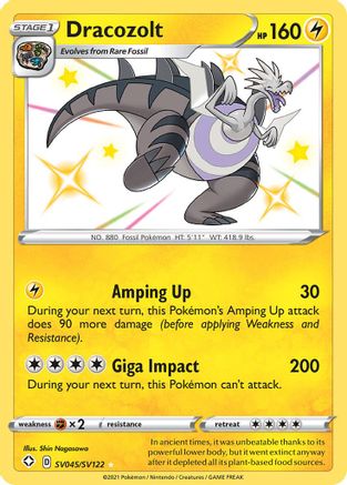 Dracozolt SV045/SV122 - Shining Fates Shiny Vault Holofoil