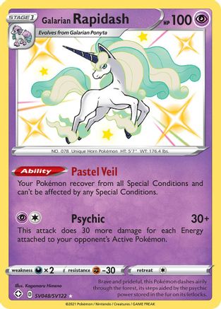 Galarian Rapidash SV048/SV122 - Shining Fates Shiny Vault Holofoil