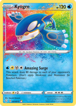 Kyogre 021/072 - Shining Fates Holofoil