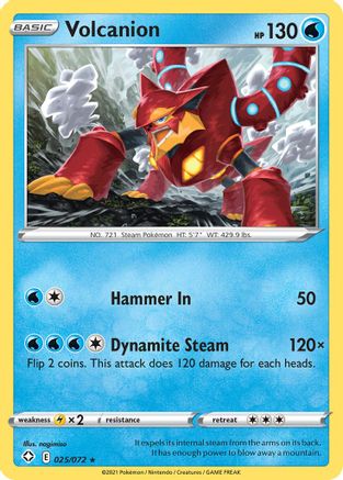 Volcanion 025/072 - Shining Fates Reverse Holofoil