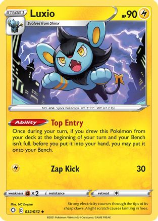 Luxio 032/072 - Shining Fates Reverse Holofoil