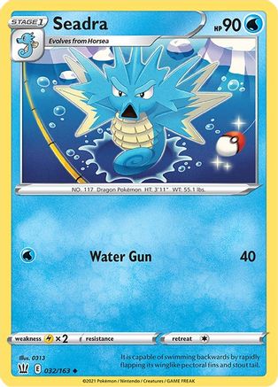 Seadra 032/163 - SWSH05 Battle Styles Reverse Holofoil
