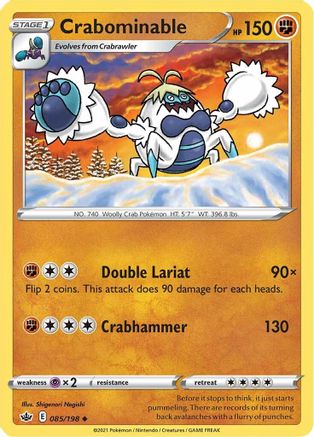 Crabominable 085/198 - SWSH06 Chilling Reign