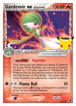 Gardevoir ex (Delta Species) 093/101 - Celebrations Classic Collection Holofoil