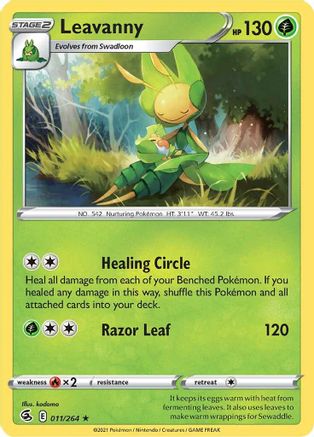 Leavanny 011/264 - SWSH08 Fusion Strike Reverse Holofoil