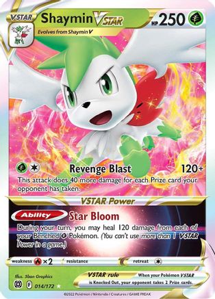 Shaymin VSTAR 014/172 - SWSH09 Brilliant Stars Holofoil