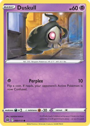 Duskull 060/172 - SWSH09 Brilliant Stars Reverse Holofoil