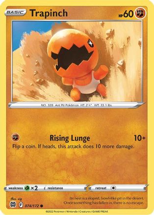 Trapinch 074/172 - SWSH09 Brilliant Stars Reverse Holofoil