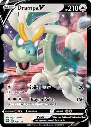 Drampa V 128/172 - SWSH09 Brilliant Stars Holofoil