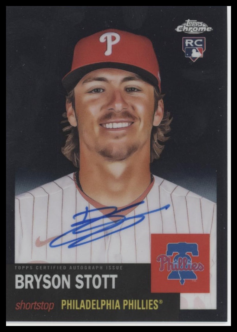 Bryson Stott 2022 Topps Chrome Platinum Anniversary Auto Black Refractor #/10