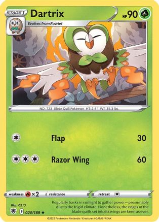 Dartrix 020/189 - SWSH10 Astral Radiance Reverse Holofoil