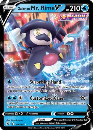 Galarian Mr. Rime V 049/189 - SWSH10 Astral Radiance Holofoil