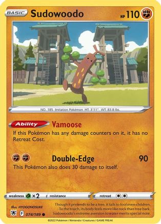 Sudowoodo 074/189 - SWSH10 Astral Radiance