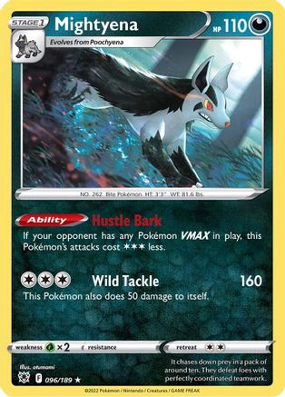 Mightyena 096/189 - SWSH10 Astral Radiance Reverse Holofoil