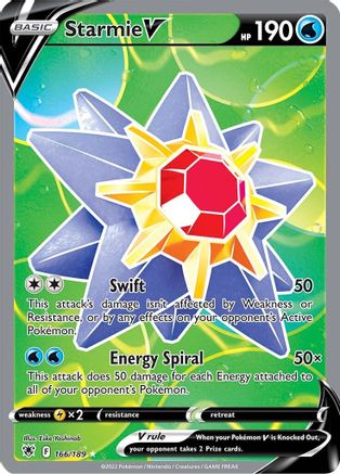 Starmie V (Full Art) 166/189 - SWSH10 Astral Radiance Holofoil