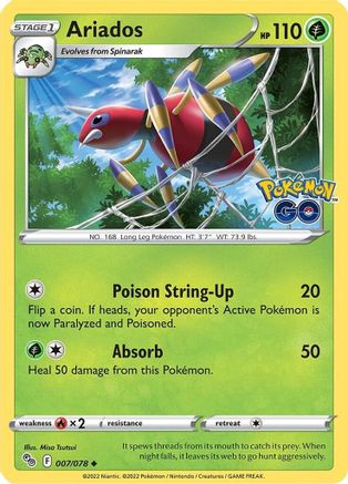 Ariados 007/078 - Pokemon GO Reverse Holofoil