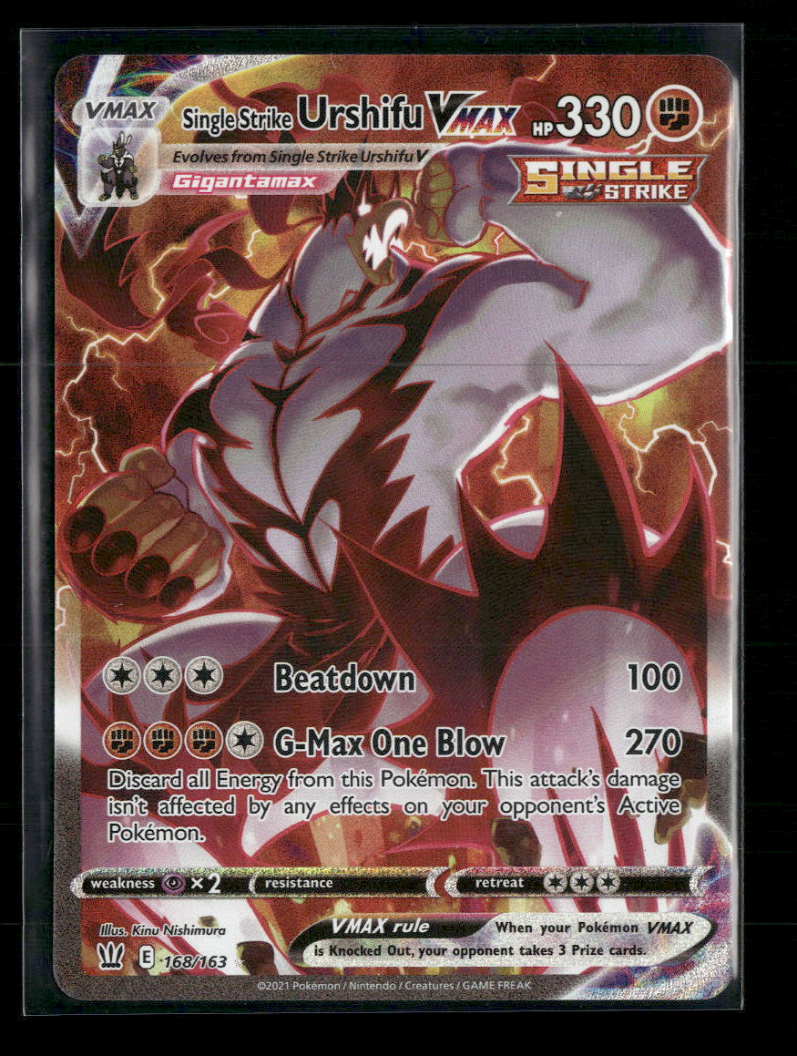 Single Strike Urshifu VMAX (Alternate Art Secret) SWSH05: Battle Styles #168/163
