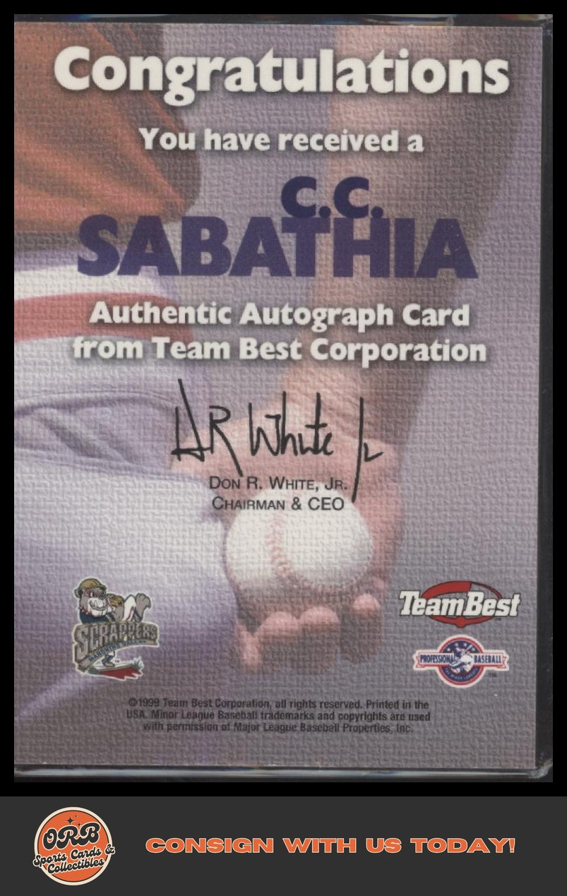 CC Sabathia 1999 Team Best Rookie #NNO Autographs