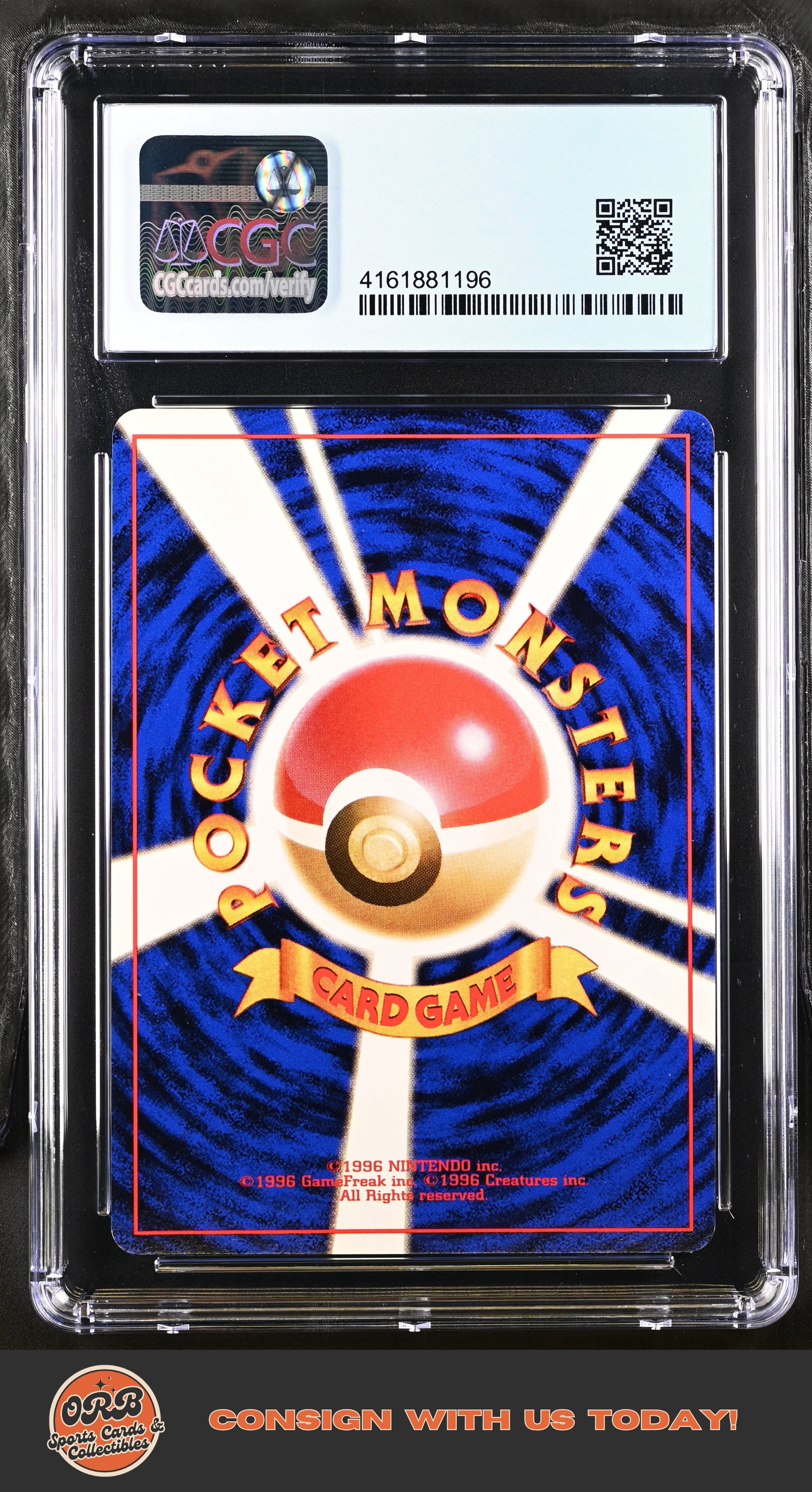 Hitmonchan 1996 Base Set # CGC 9