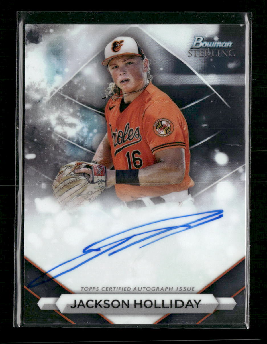 Jackson Holliday 2023 Bowman Sterling #PA-JH Prospect Autographs
