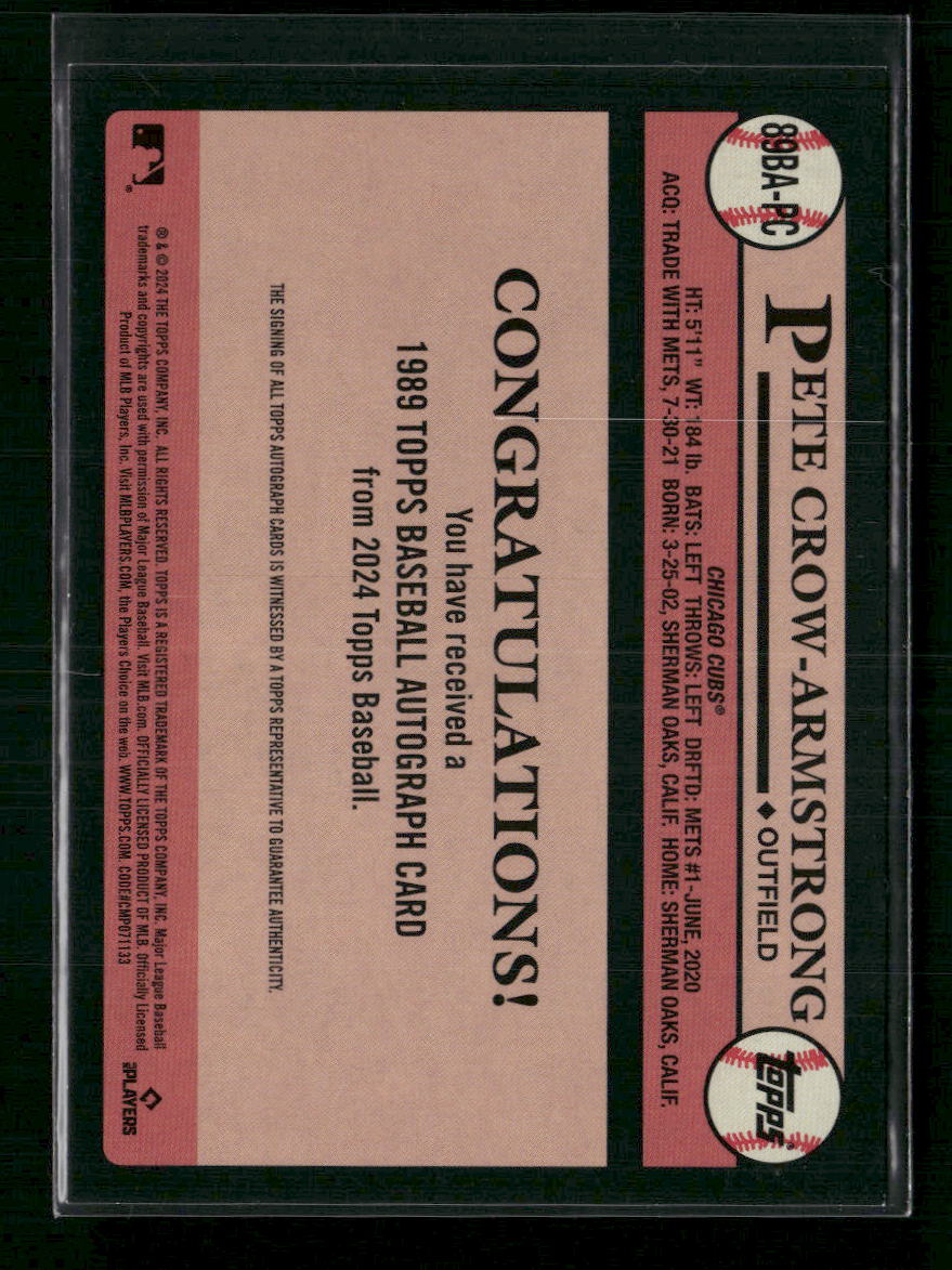 Pete Crow-Armstrong 2024 Topps Baseball 35th Anniversary Auto B