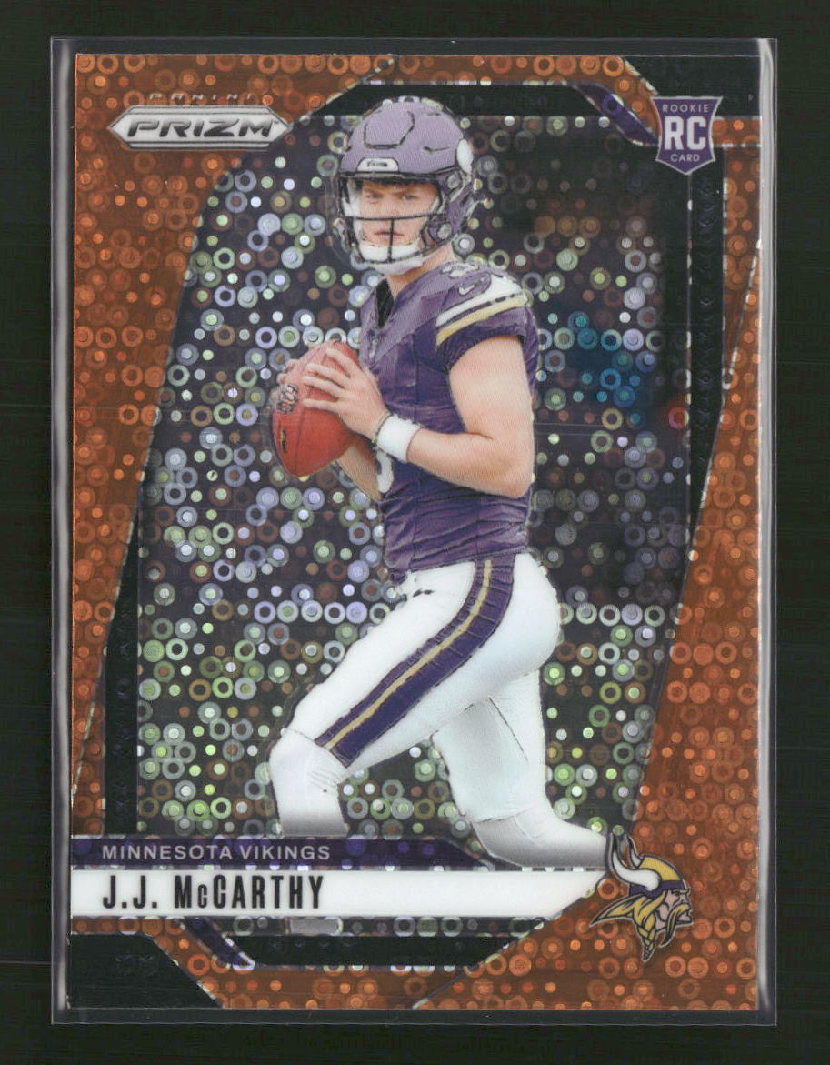 J.J. McCarthy 2024 Panini Prizm #400 Orange Disco Prizm