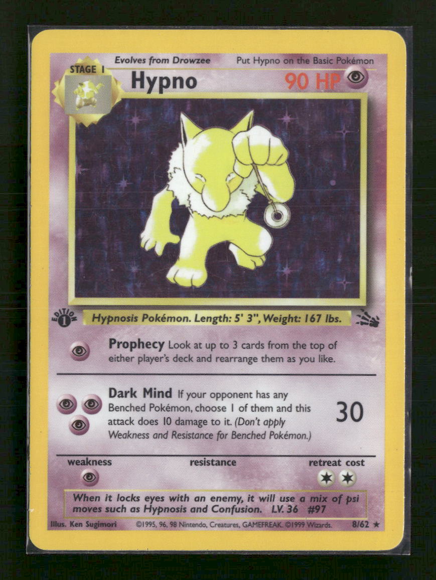 Hypno (8) 1st Edition Fossil #08/62