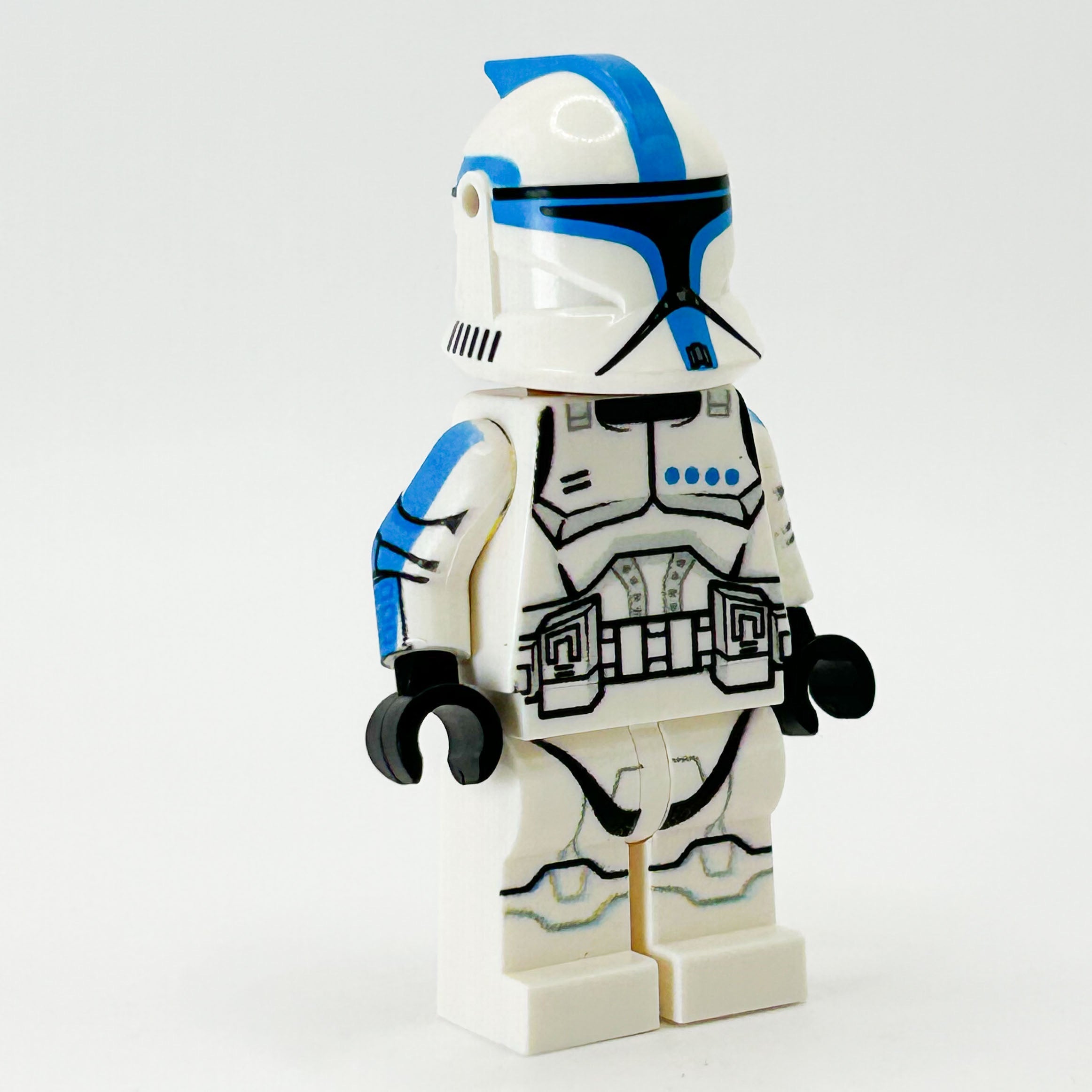 Custom Lieutenant Clone Trooper (Dark Azure, Phase 1) Minifig made using LEGO parts