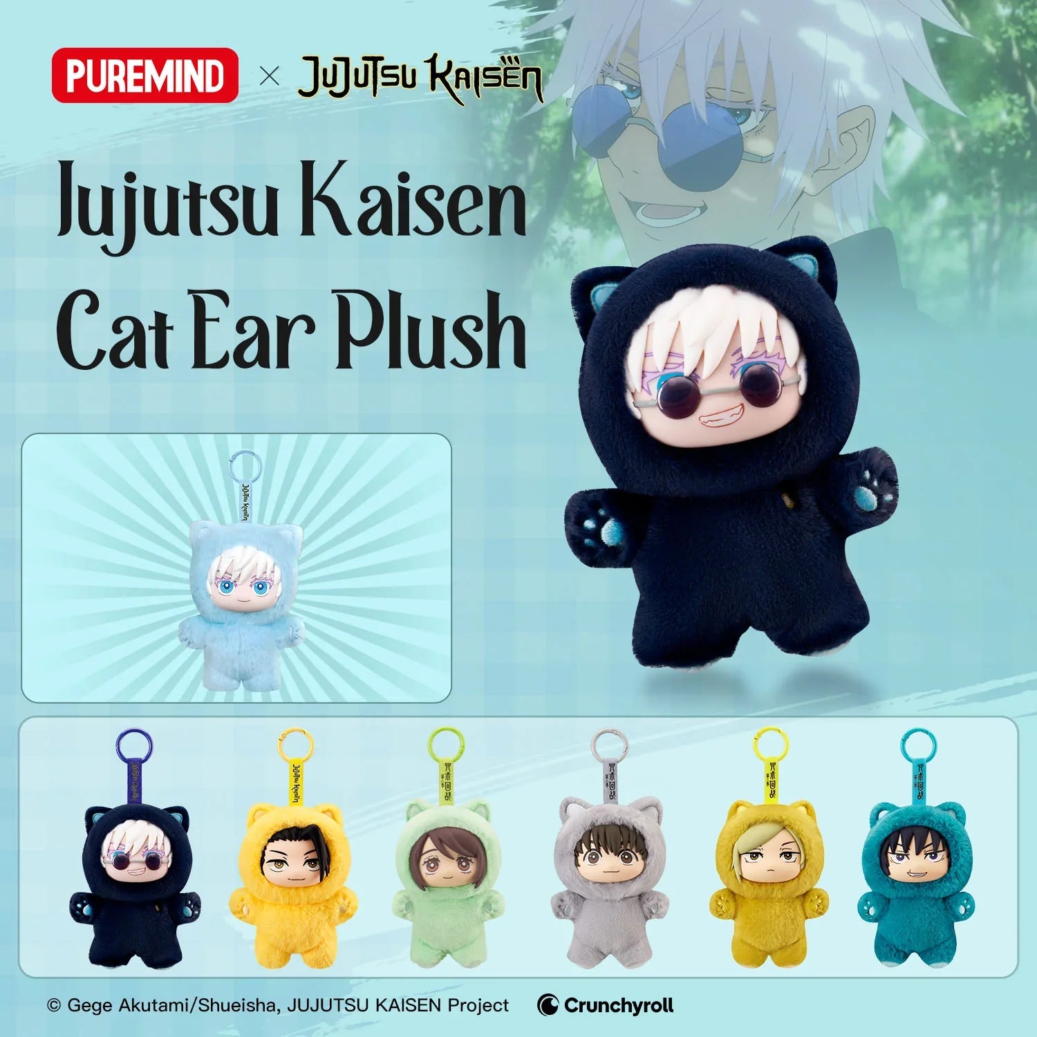 Puremind x Jujutsu Kaisen Cat Ear Plush Series Vinyl Blind Box - Official JJK Collectible