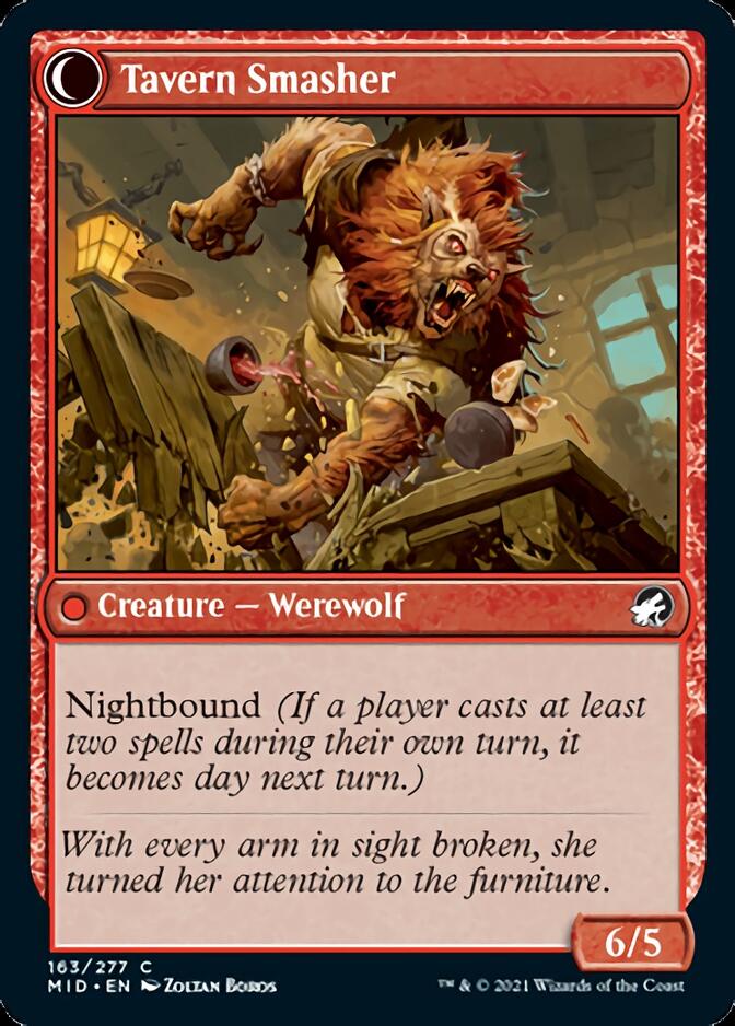 Tavern Ruffian // Tavern Smasher (MID-163) - Innistrad: Midnight Hunt: (Double Faced Transform) Foil