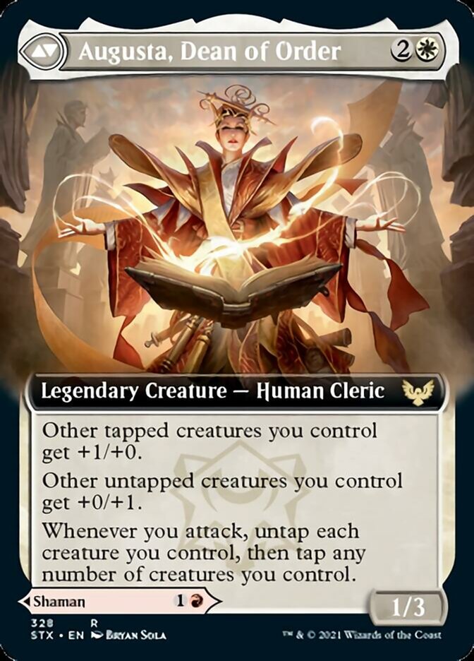 Plargg, Dean of Chaos // Augusta, Dean of Order (STX-328) - Strixhaven: School of Mages: (Extended Art) Foil
