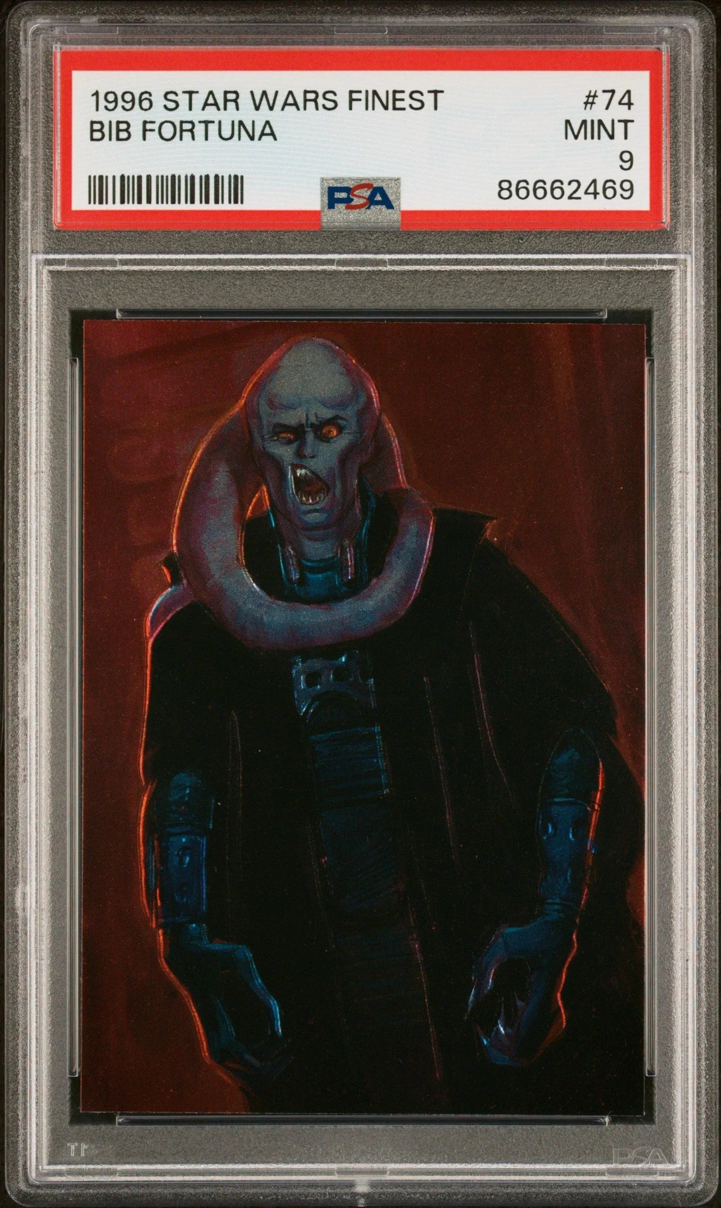 1996 STAR WARS FINEST BIB FORTUNA  #74 - PSA 9