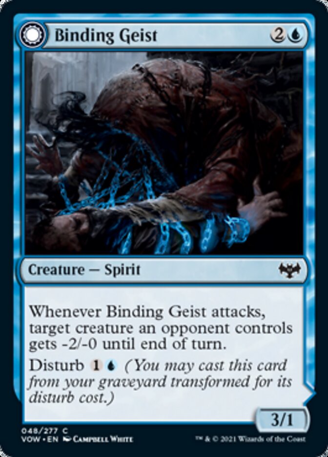Binding Geist // Spectral Binding (VOW-048) - Innistrad: Crimson Vow: (Double Faced Transform) Foil