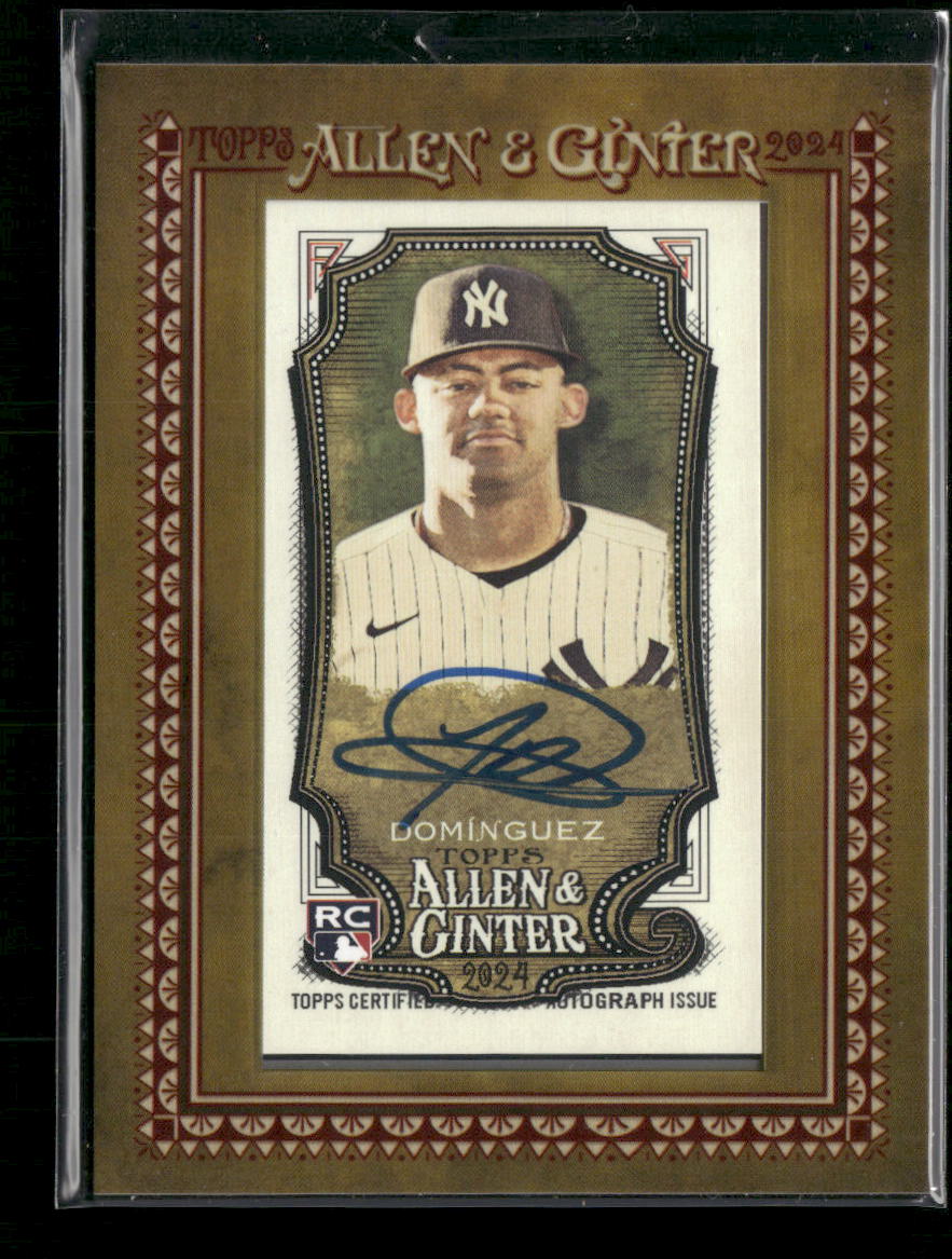 Jasson Domínguez 2024 Topps Allen & Ginter #MA-JD Framed Mini Baseball Auto