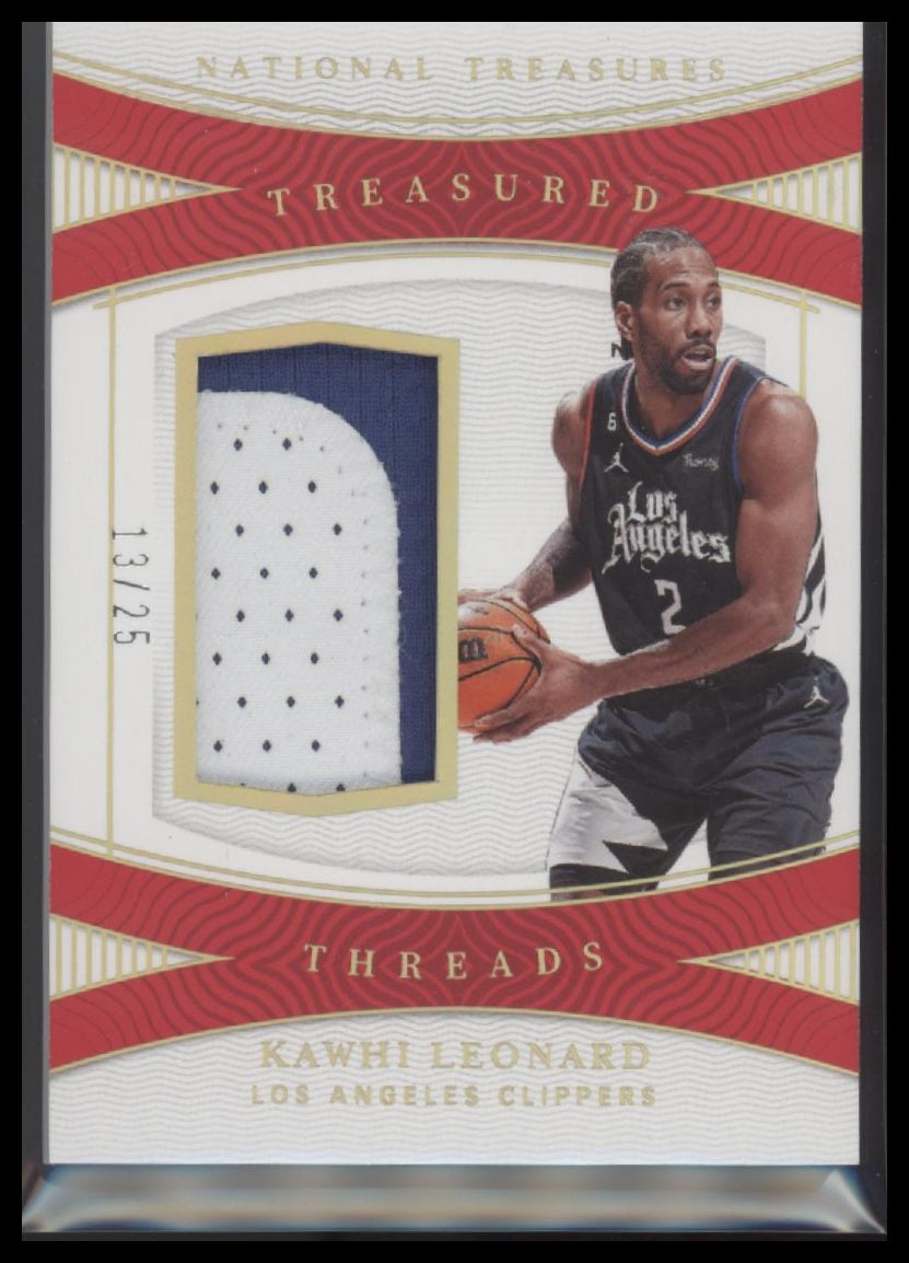 Kawhi Leonard 2022-23 Panini National Treasures Treasured Threads Prime #/25
