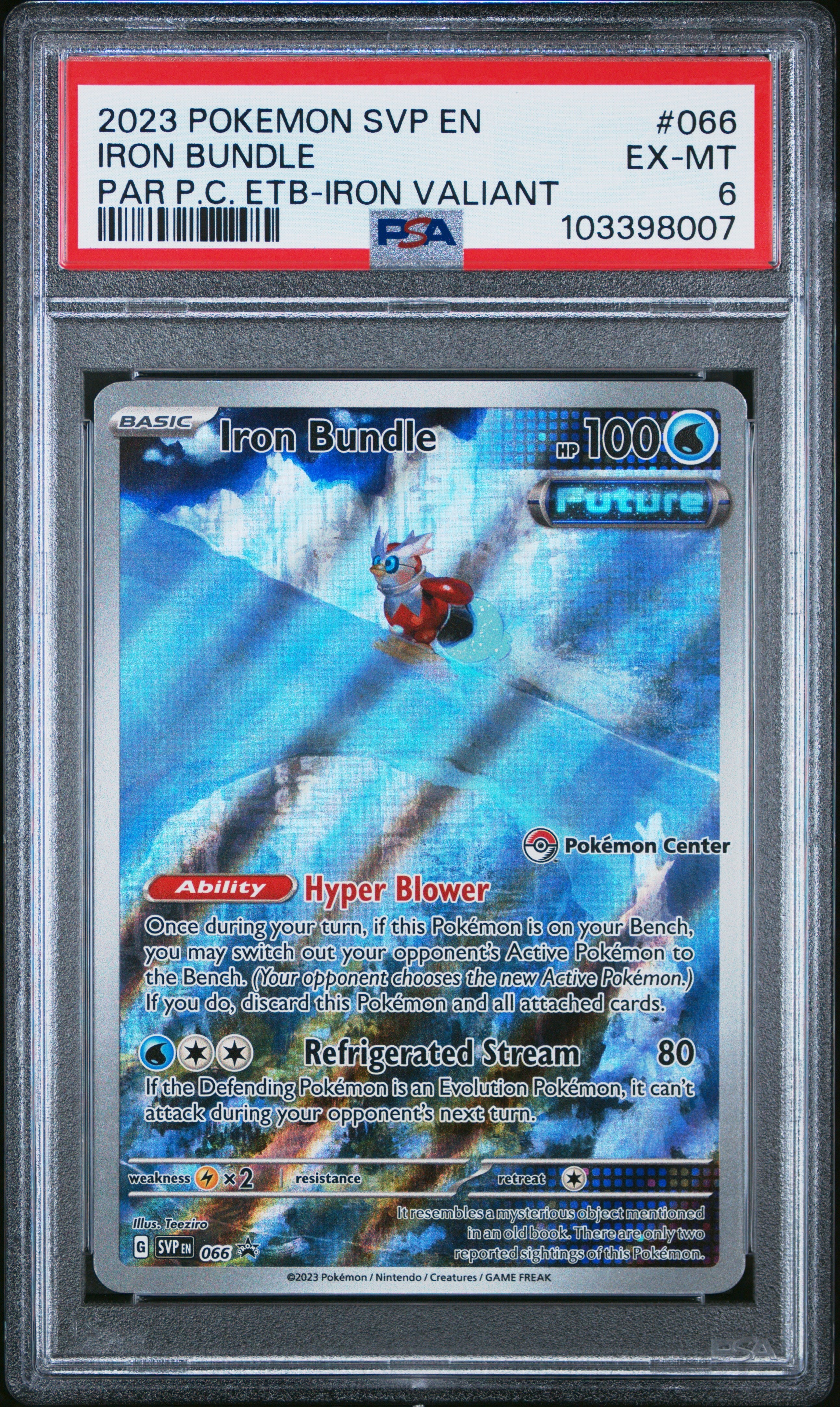 Iron Bundle 2023 Pokemon Svp En-Sv Black Star Promo #066 Iron Valiant PSA 6